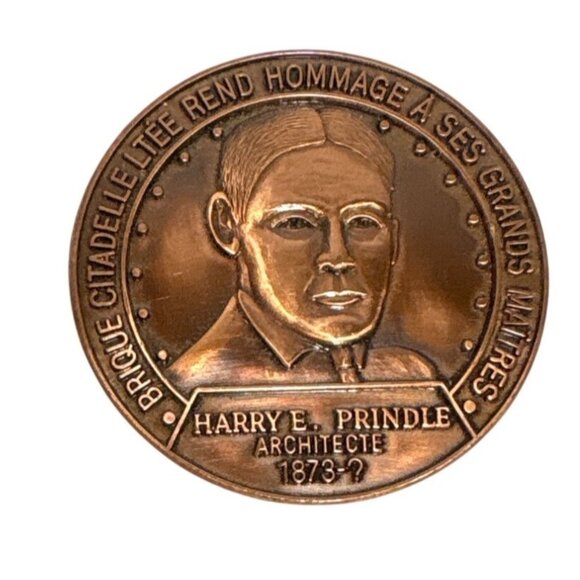 Harry E. Prindle Architect Commemorative Coin Token Canada 1873-? - Picture 1 of 4